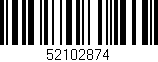 Código de barras (EAN, GTIN, SKU, ISBN): '52102874'