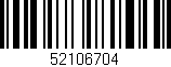 Código de barras (EAN, GTIN, SKU, ISBN): '52106704'