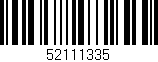 Código de barras (EAN, GTIN, SKU, ISBN): '52111335'