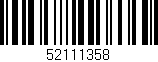 Código de barras (EAN, GTIN, SKU, ISBN): '52111358'