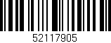 Código de barras (EAN, GTIN, SKU, ISBN): '52117905'
