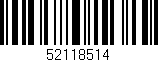Código de barras (EAN, GTIN, SKU, ISBN): '52118514'