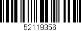 Código de barras (EAN, GTIN, SKU, ISBN): '52119356'