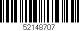 Código de barras (EAN, GTIN, SKU, ISBN): '52148707'