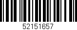Código de barras (EAN, GTIN, SKU, ISBN): '52151657'