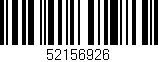 Código de barras (EAN, GTIN, SKU, ISBN): '52156926'