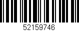 Código de barras (EAN, GTIN, SKU, ISBN): '52159746'
