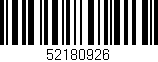 Código de barras (EAN, GTIN, SKU, ISBN): '52180926'