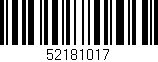 Código de barras (EAN, GTIN, SKU, ISBN): '52181017'