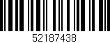 Código de barras (EAN, GTIN, SKU, ISBN): '52187438'