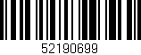 Código de barras (EAN, GTIN, SKU, ISBN): '52190699'