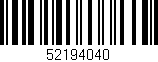 Código de barras (EAN, GTIN, SKU, ISBN): '52194040'