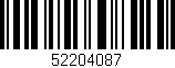 Código de barras (EAN, GTIN, SKU, ISBN): '52204087'