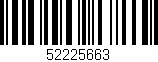Código de barras (EAN, GTIN, SKU, ISBN): '52225663'