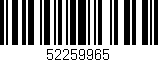 Código de barras (EAN, GTIN, SKU, ISBN): '52259965'