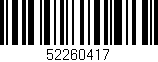 Código de barras (EAN, GTIN, SKU, ISBN): '52260417'