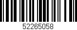 Código de barras (EAN, GTIN, SKU, ISBN): '52265058'
