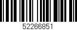 Código de barras (EAN, GTIN, SKU, ISBN): '52266851'