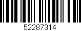 Código de barras (EAN, GTIN, SKU, ISBN): '52287314'