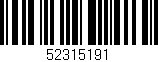 Código de barras (EAN, GTIN, SKU, ISBN): '52315191'