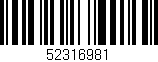 Código de barras (EAN, GTIN, SKU, ISBN): '52316981'