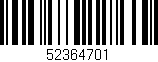 Código de barras (EAN, GTIN, SKU, ISBN): '52364701'