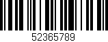 Código de barras (EAN, GTIN, SKU, ISBN): '52365789'