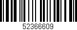 Código de barras (EAN, GTIN, SKU, ISBN): '52366609'