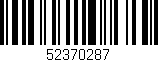 Código de barras (EAN, GTIN, SKU, ISBN): '52370287'