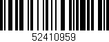 Código de barras (EAN, GTIN, SKU, ISBN): '52410959'