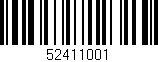 Código de barras (EAN, GTIN, SKU, ISBN): '52411001'