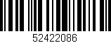 Código de barras (EAN, GTIN, SKU, ISBN): '52422086'
