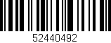Código de barras (EAN, GTIN, SKU, ISBN): '52440492'