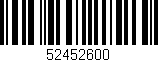 Código de barras (EAN, GTIN, SKU, ISBN): '52452600'