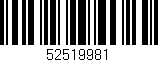 Código de barras (EAN, GTIN, SKU, ISBN): '52519981'