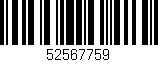 Código de barras (EAN, GTIN, SKU, ISBN): '52567759'