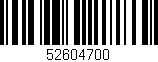 Código de barras (EAN, GTIN, SKU, ISBN): '52604700'