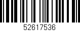 Código de barras (EAN, GTIN, SKU, ISBN): '52617536'