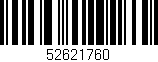 Código de barras (EAN, GTIN, SKU, ISBN): '52621760'