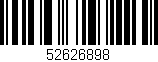 Código de barras (EAN, GTIN, SKU, ISBN): '52626898'