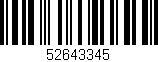 Código de barras (EAN, GTIN, SKU, ISBN): '52643345'