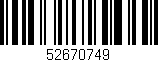 Código de barras (EAN, GTIN, SKU, ISBN): '52670749'