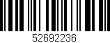 Código de barras (EAN, GTIN, SKU, ISBN): '52692236'
