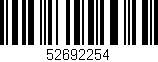Código de barras (EAN, GTIN, SKU, ISBN): '52692254'