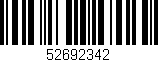 Código de barras (EAN, GTIN, SKU, ISBN): '52692342'