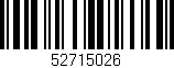Código de barras (EAN, GTIN, SKU, ISBN): '52715026'