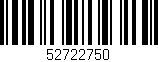 Código de barras (EAN, GTIN, SKU, ISBN): '52722750'