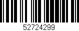Código de barras (EAN, GTIN, SKU, ISBN): '52724299'