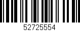 Código de barras (EAN, GTIN, SKU, ISBN): '52725554'