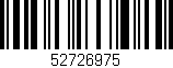 Código de barras (EAN, GTIN, SKU, ISBN): '52726975'